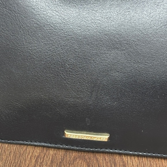 Rebecca Minkoff Black and Gold Crossbody Bag with Structured Design - Picture 15 of 16